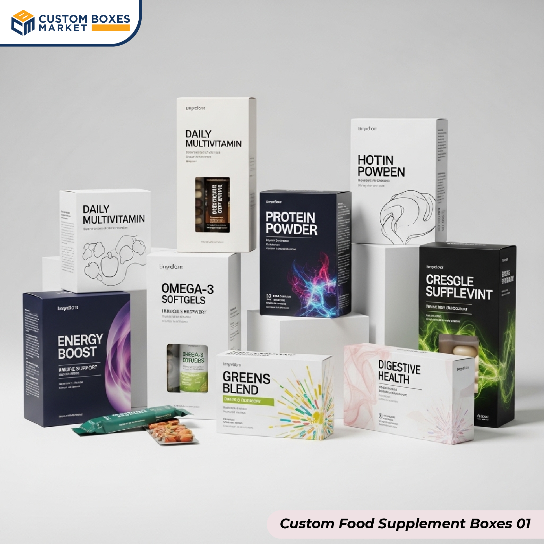 Custom Food Supplement Boxes