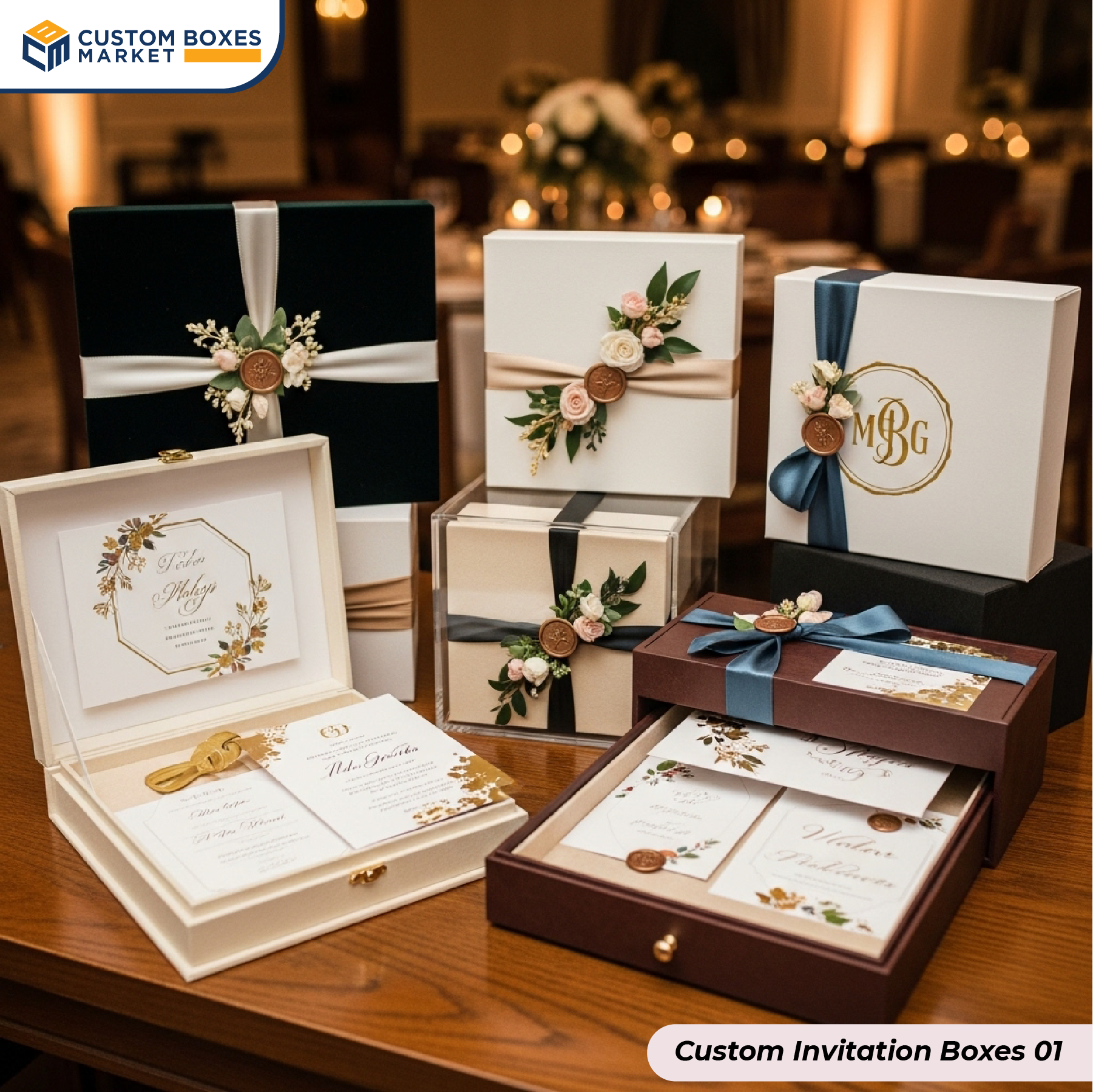 Custom Invitation Boxes Wholesale