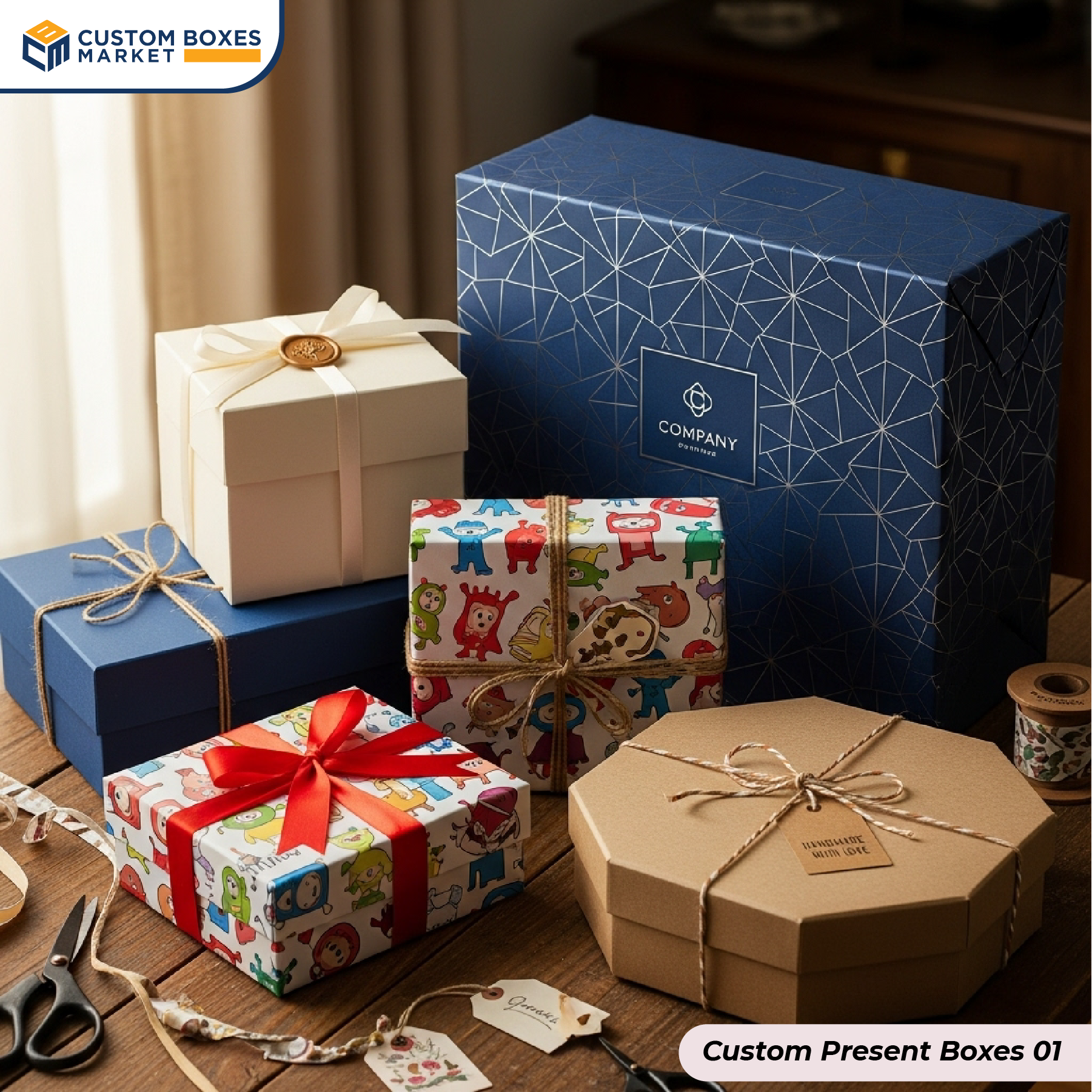 Custom Present Boxes Wholesale