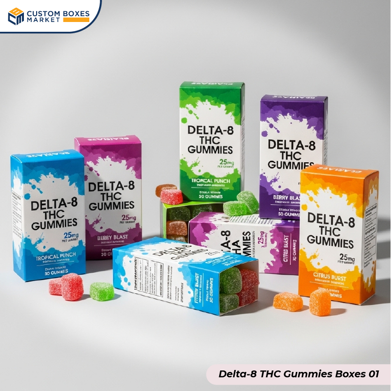 Delta-8 THC Gummies Boxes