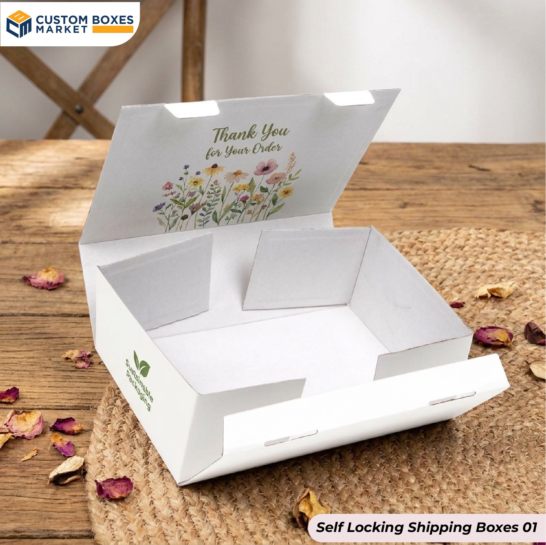 Self Locking Shipping Boxes