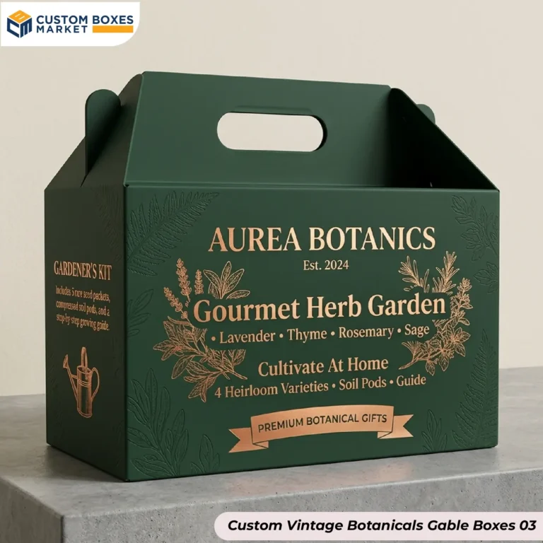 Custom Vintage Botanicals Gable Boxes