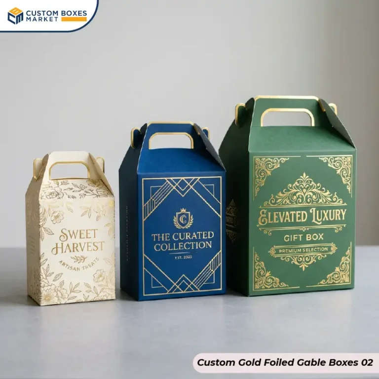 Custom Gold Foiled Gable Boxes