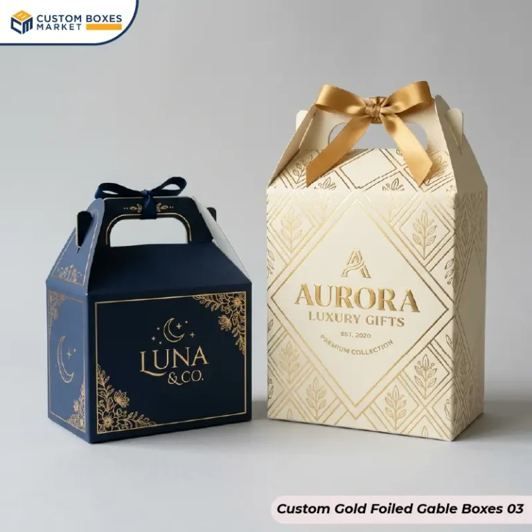 Custom Gold Foiled Gable Boxes