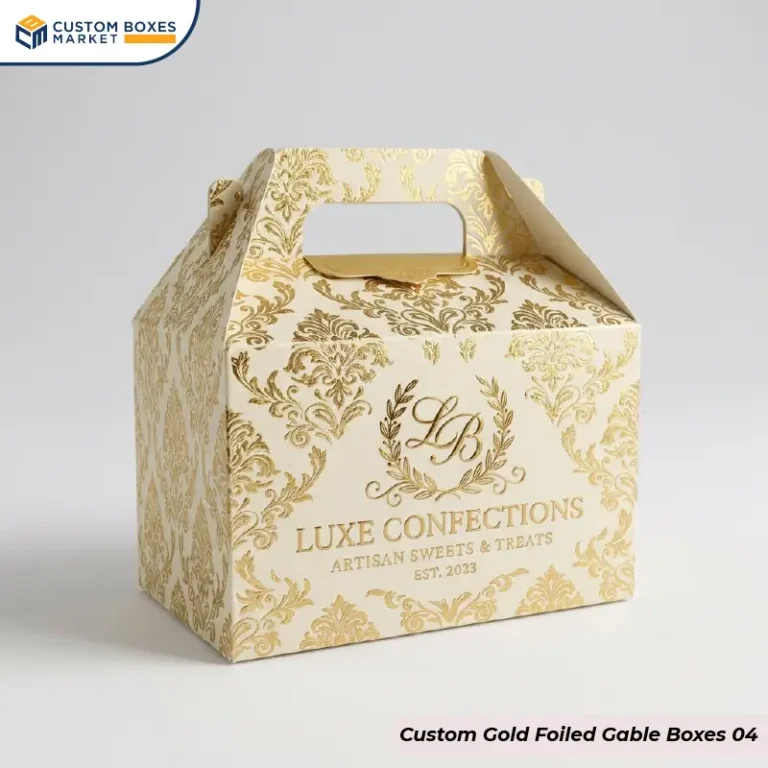 Custom Gold Foiled Gable Boxes