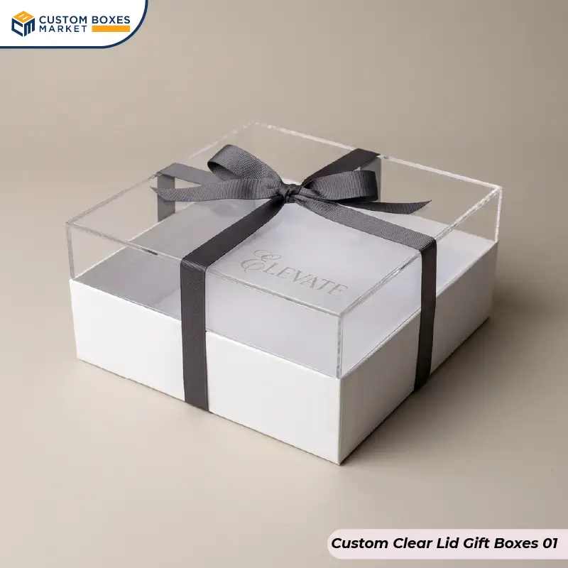 Custom Clear Lid Gift Boxes With Logo