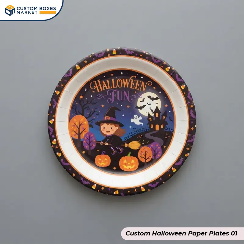 Custom Prnted Halloween Paper Plates